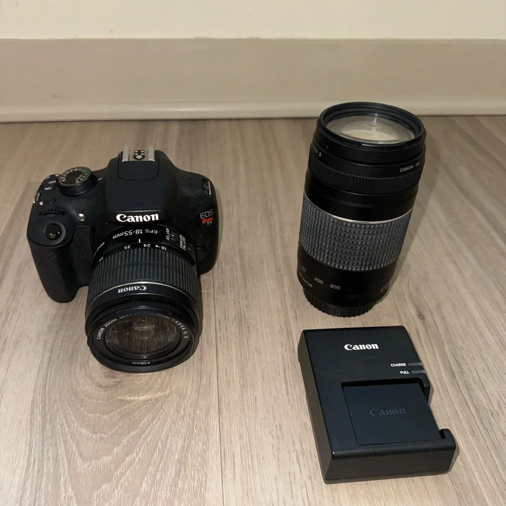 Canon Black Camera Bag and Lens Set